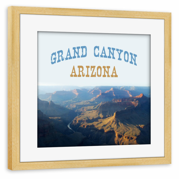Poster mit Rahmen kiefer "Der Grand Canyon in Arizona" artboxONE - Typografie,Reise,Reise / Länder