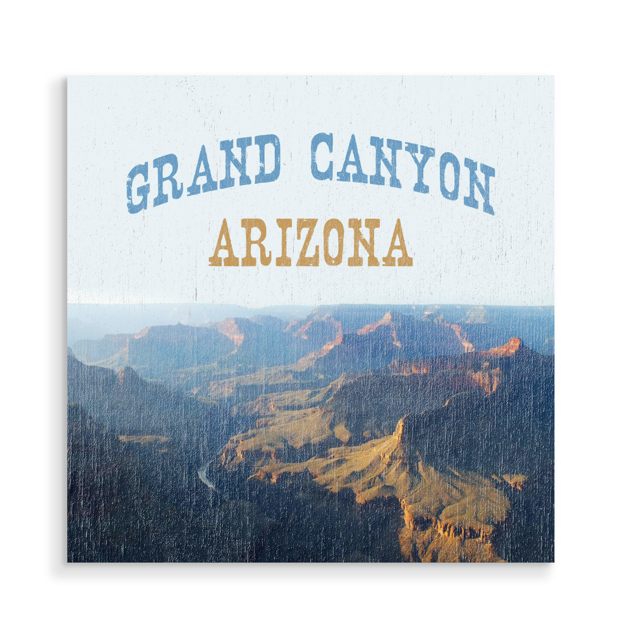 Holzbild "Der Grand Canyon in Arizona" artboxONE - Typografie,Reise,Reise / Länder