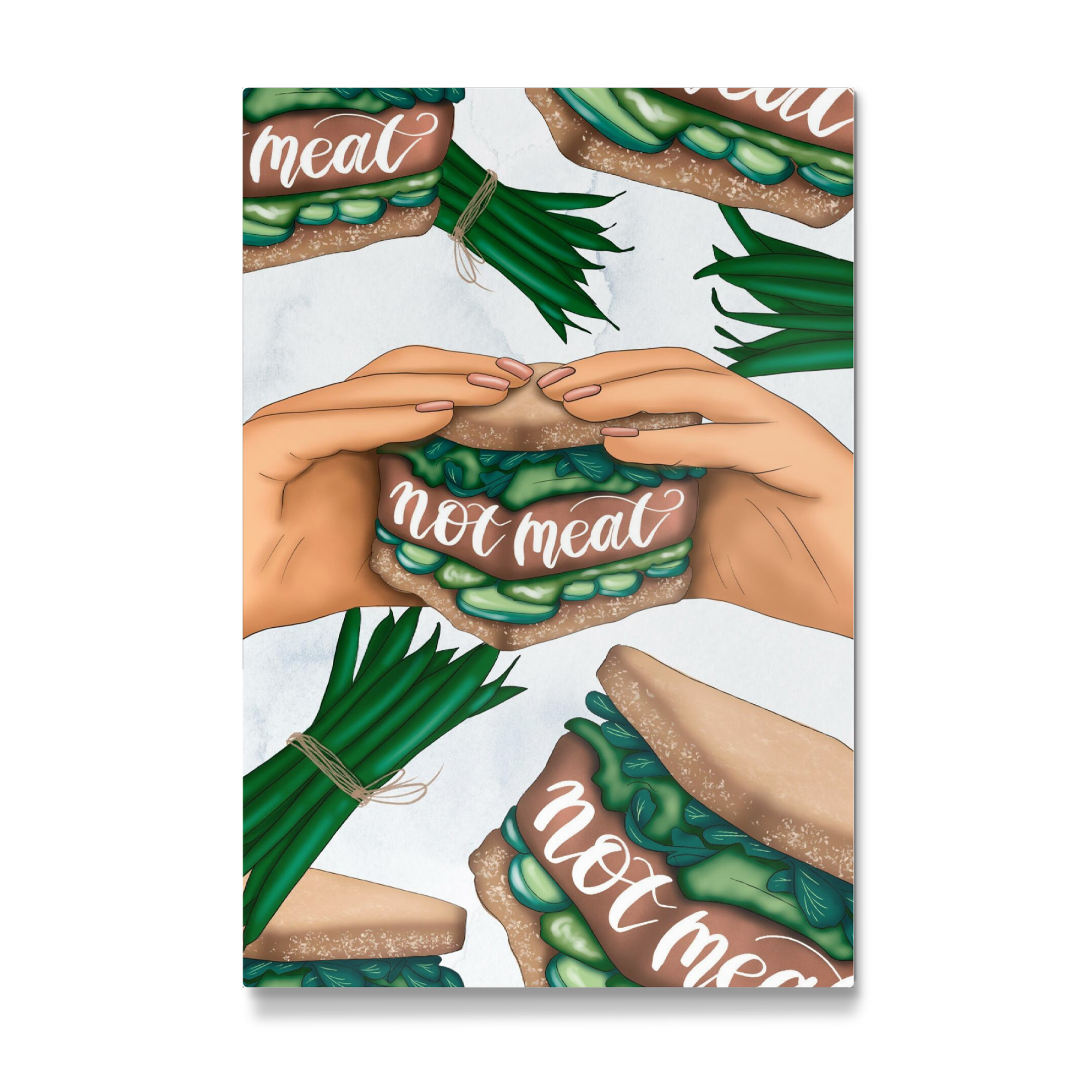 Galerie-Print "Not Meat Burger Pattern" 75x50 cm artboxONE