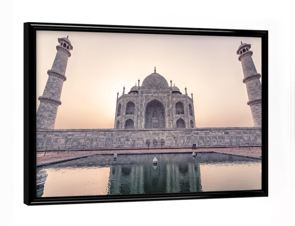 Poster mit schwarzem Rahmen "Taj In The Morning" artboxONE - Städte,Reise,Architektur,Reise / Asien,Reise / Länder