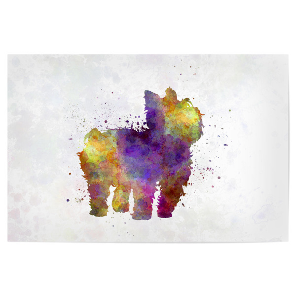 Poster 30x20 cm "Yorkshire Terrier" artboxONE - Tiere,Abstrakt - Dog,Pet,Animal,Mammal,Watercolor,Dog poster,Illustration,Abstract,Tier,Hund