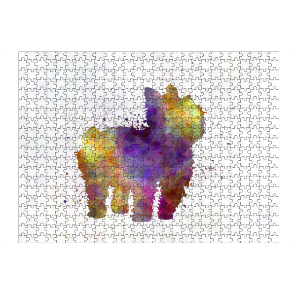 artboxONE Puzzle "Yorkshire Terrier" artboxONE - Tiere,Abstrakt - Dog,Pet,Animal,Mammal,Watercolor,Dog poster,Illustration,Abstract,Tier,Hund
