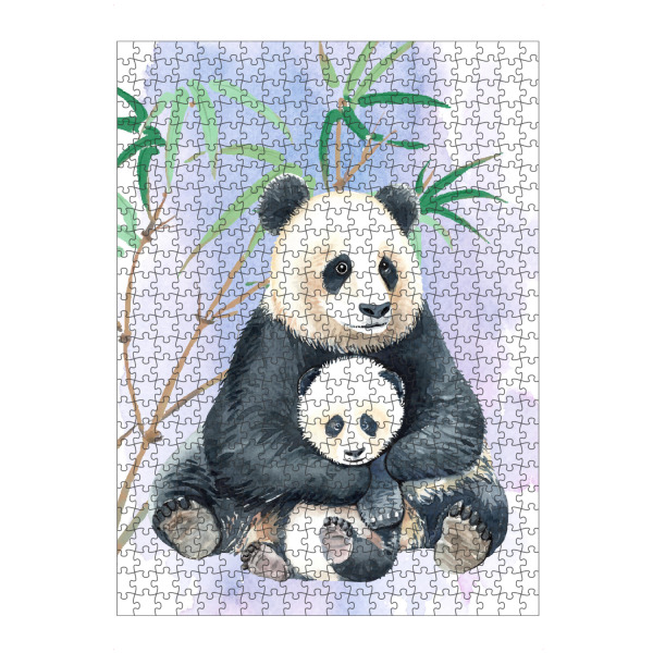 Puzzle Ravensburger "Pandas Mutter mit Jungtier" artboxONE - Natur,Für Kinder,Tiere,Liebe