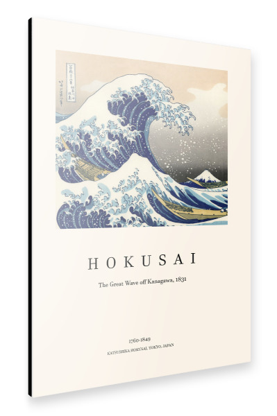Alu-Dibond "Wave off Kanagawa - Hokusai" 30x20 cm artboxONE