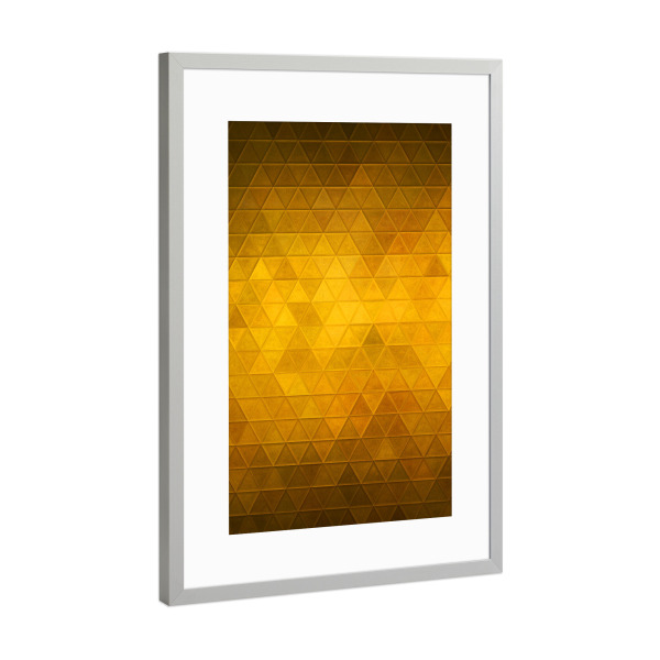 Poster mit Rahmen Silber "Mosaic gold" artboxONE - Abstrakt,Geometrie