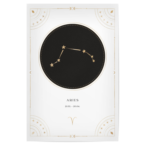Poster 30x20 cm "Sternzeichen Aries/ Widder" artboxONE - Abstrakt,Galaxy