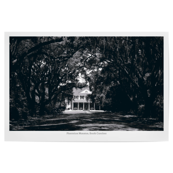 Poster "Südstaaten-Herrenhaus" artboxONE - Reise,Schwarzweiß,Reise / Länder
