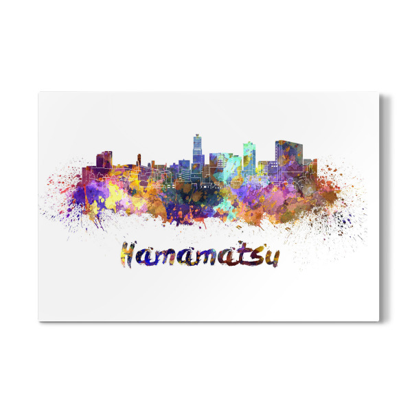 Galerie-Print "HAMAMATSU skyline in watercolor" 30x20 cm artboxONE