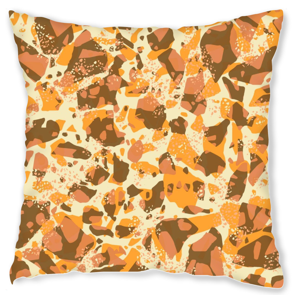 Design-Kissen "Terrazzo Orange Pink Brown Pattern" artboxONE - Abstrakt,Fashion,Marmor,Festivals