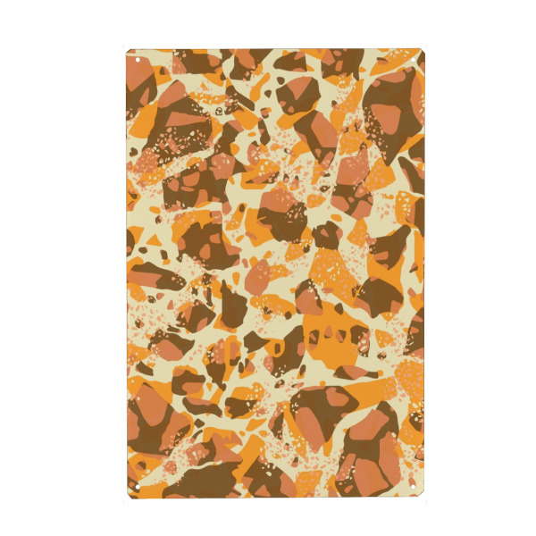 Metall Poster "Terrazzo Orange Pink Brown Pattern" artboxONE - Abstrakt,Fashion,Marmor,Festivals