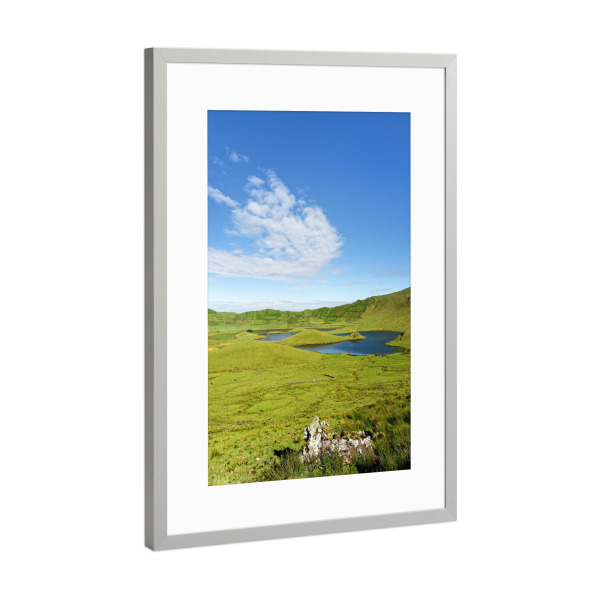 Poster mit Rahmen Silber "Azoren - Corvo" artboxONE - Natur,Reise,Reise / Länder