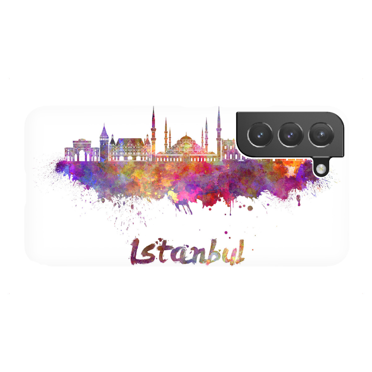 "ISTANBUL-2 skyline in watercolor"für Samsung Galaxy - Premium-Case Handyhülle artboxONE