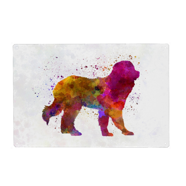 Holzbild "Pyrenean Mountain Dog" artboxONE - Tiere,Abstrakt - Dog,Dogs,Pet,Animal,Mammal,Watercolor,Abstract,Tier,Bunt,Colorful