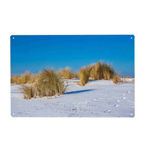 Metall Poster "Schnee, Düne und Himmel" artboxONE - Natur,Reise