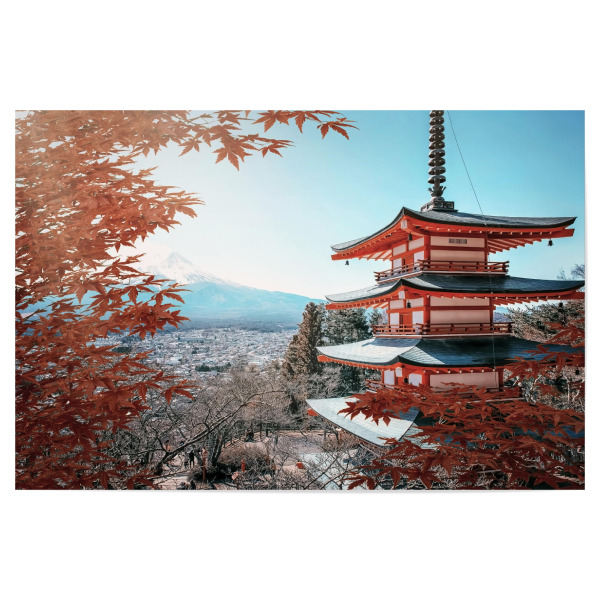 Poster 30x20 cm "Japanese Landscape" artboxONE - Städte,Reise,Architektur,Reise / Asien,Reise / Länder