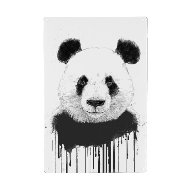 Holzbild "Graffiti panda" artboxONE - Tiere
