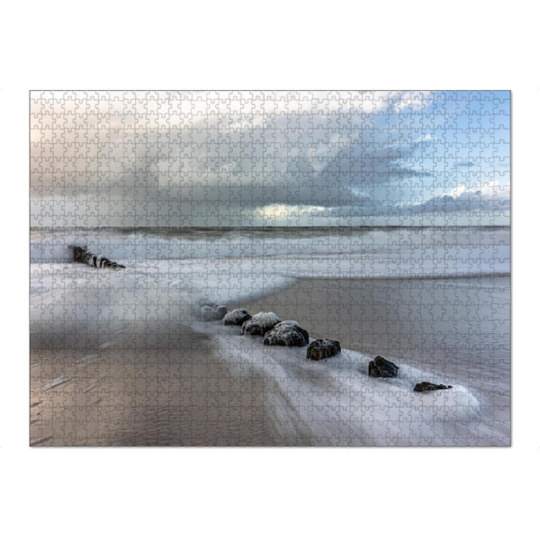 Puzzle Ravensburger "Weiche Wellen auf Sylt" artboxONE - Reise / Strand und Meer