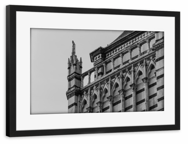 Poster mit Rahmen schwarz "Toscana architecture: pinnacle" artboxONE - Städte,Architektur,Reise / Länder,Marmor