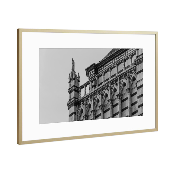 Poster mit Rahmen Gold "Toscana architecture: pinnacle" artboxONE - Städte,Architektur,Reise / Länder,Marmor