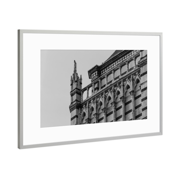 Poster mit Rahmen Silber "Toscana architecture: pinnacle" artboxONE - Städte,Architektur,Reise / Länder,Marmor