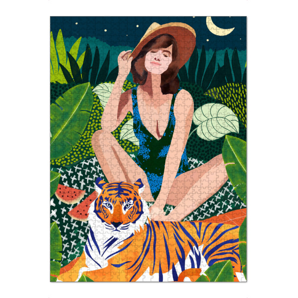 Puzzle Ravensburger "Living In The Jungle" artboxONE - Tiere,Menschen