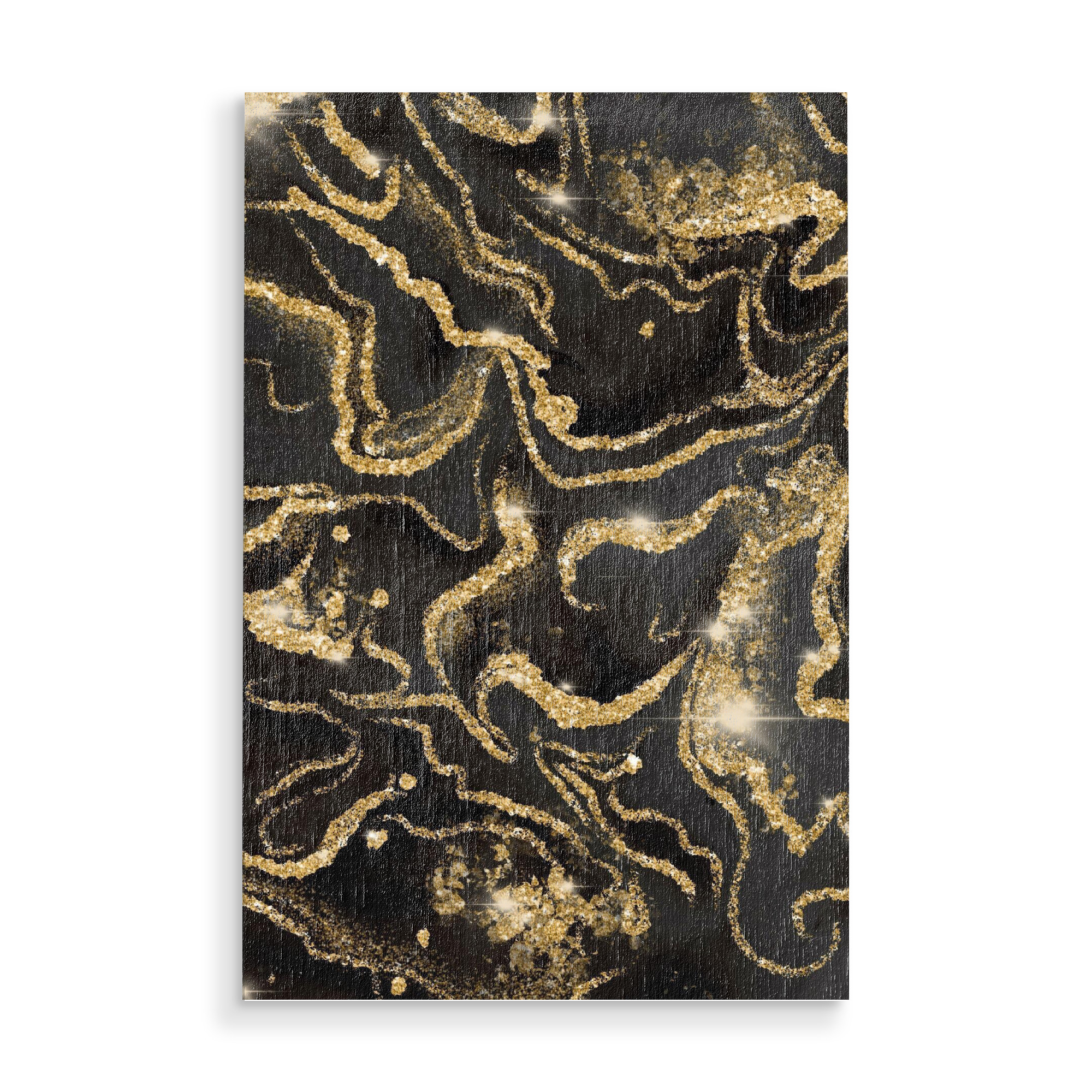 Holzbild "Black and Gold Texture" artboxONE - Abstrakt,Fashion,Marmor,Festivals,Galaxy