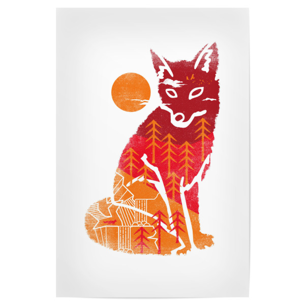 Poster 30x20 cm "Fox of the wild" artboxONE - Tiere,Geometrie