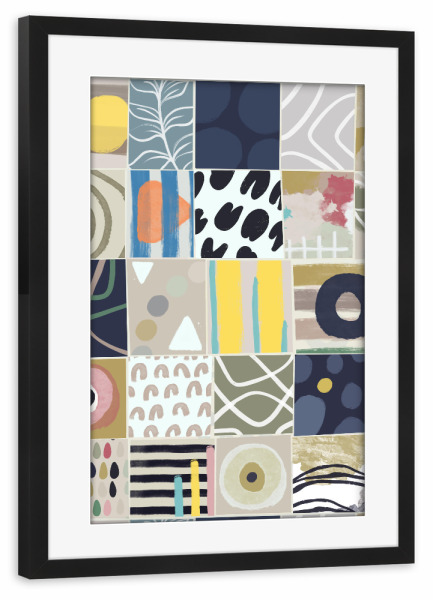 Poster mit Rahmen schwarz "Afrika Art Design" artboxONE - Abstrakt,Geometrie,Reise / Afrika