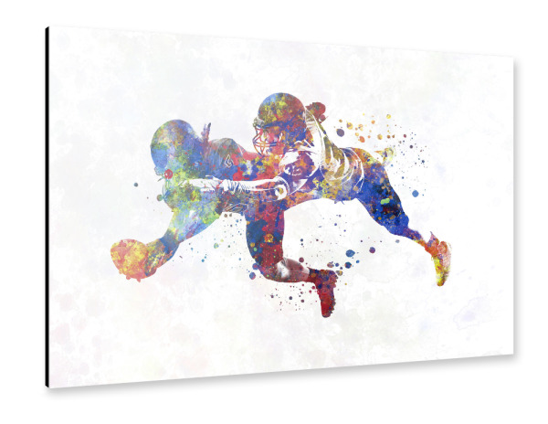 Alu-Dibond "Multicolor american football-a" 30x20 cm artboxONE