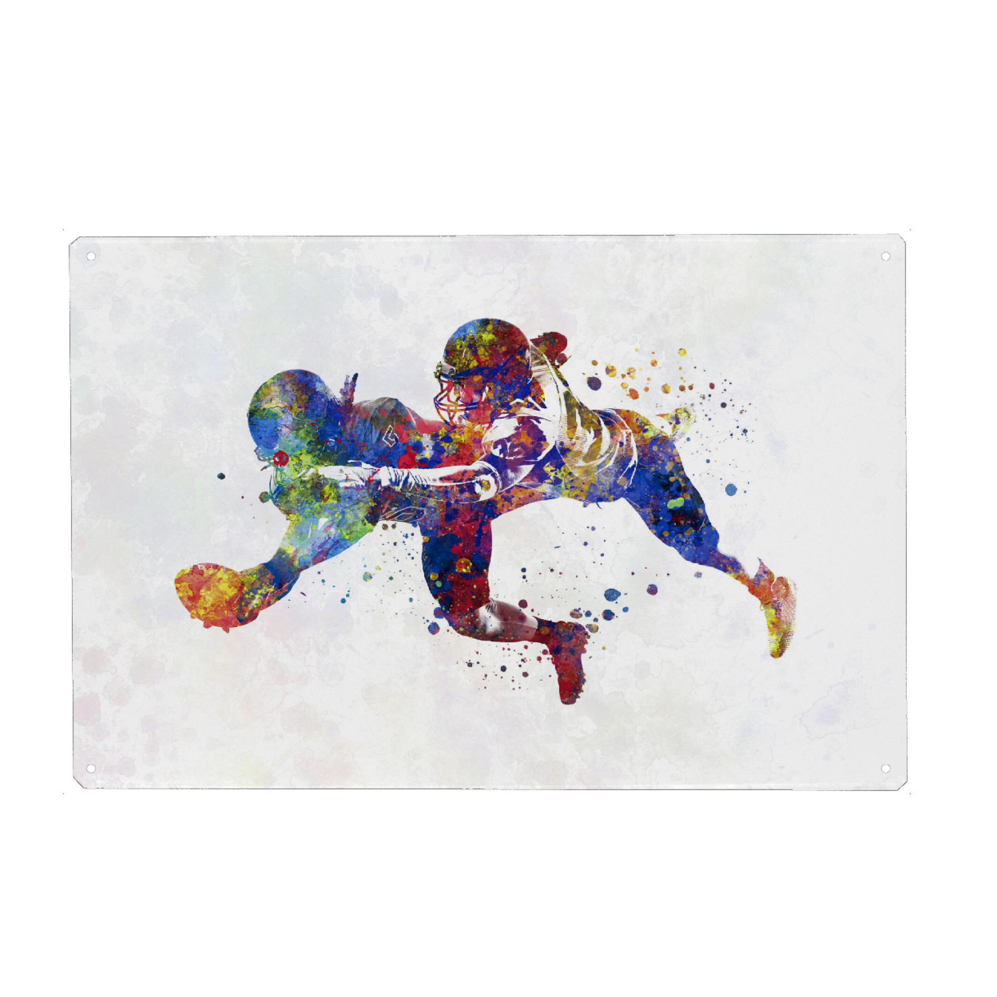 Metall Poster "Multicolor american football-a" artboxONE - Abstrakt,Sport,Sport / Fußball