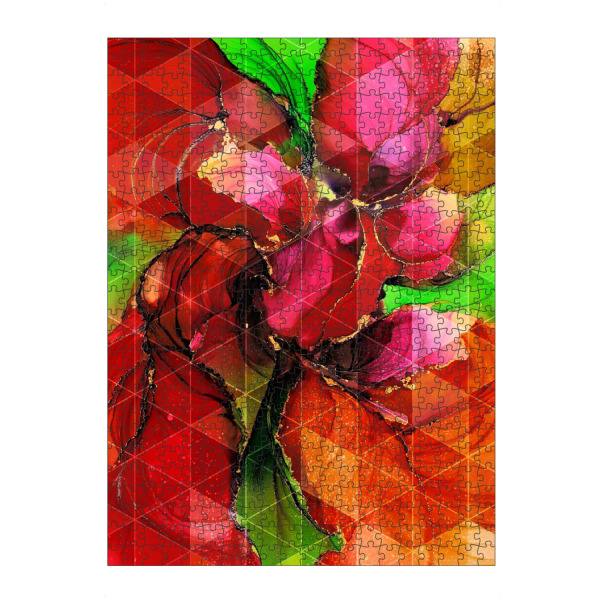 Puzzle Ravensburger "My memories" artboxONE - Floral,Abstrakt,Geometrie - Alcoholink,Alcoholink art,Gold,Passion,Love,Abstract,Abstrakt,Bunt,Colorful