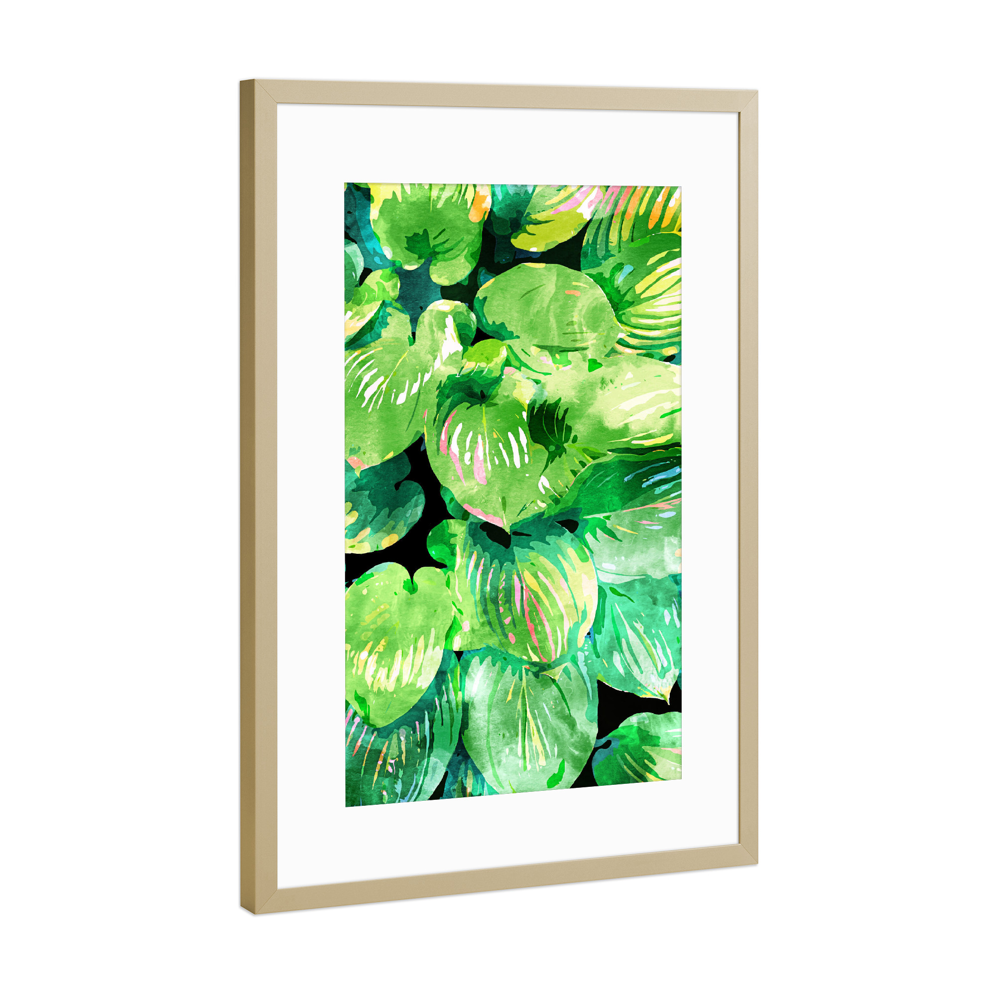 Poster mit Rahmen Gold "Colors Of The Jungle" artboxONE - Natur,Abstrakt