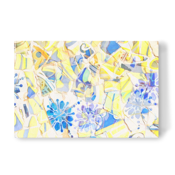 Leinwandbild "Gelbes und blaues Mosaik" artboxONE - Abstrakt,Geometrie