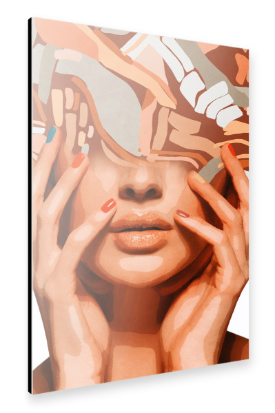 Alu-Dibond "Geometric Woman Portrait" 30x20 cm artboxONE
