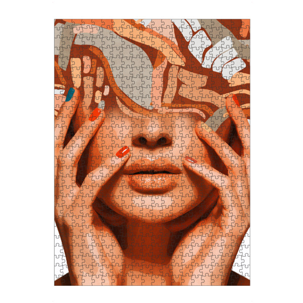Puzzle Ravensburger "Geometric Woman Portrait" artboxONE - Abstrakt,Menschen,Geometrie