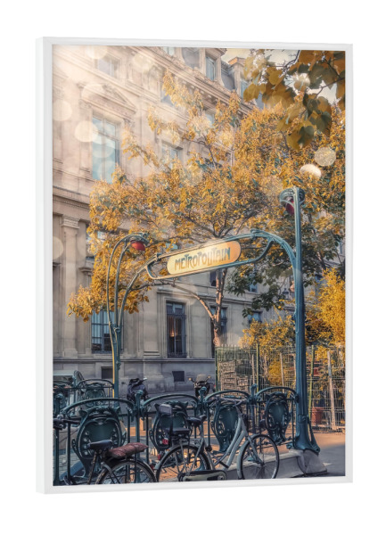 Poster mit weißem Rahmen "Sunbeam In Paris" artboxONE - Städte,Reise,Architektur,Städte / Paris,Reise / Länder