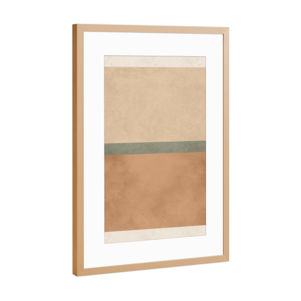 Poster mit Rahmen Kupfer "Line Square" artboxONE - Abstrakt,Geometrie