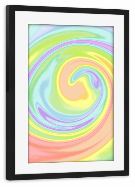 Poster mit Rahmen schwarz "Rainbow Pattern" artboxONE - Abstrakt,Menschen,Fashion,Festivals,Lustig