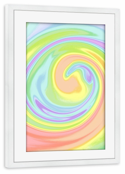 Poster mit Rahmen weiß "Rainbow Pattern" artboxONE - Abstrakt,Menschen,Fashion,Festivals,Lustig
