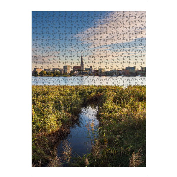 Puzzle Ravensburger "Schilf, Warnow, Stadt" artboxONE - Natur,Reise,Architektur,Städte / Weitere