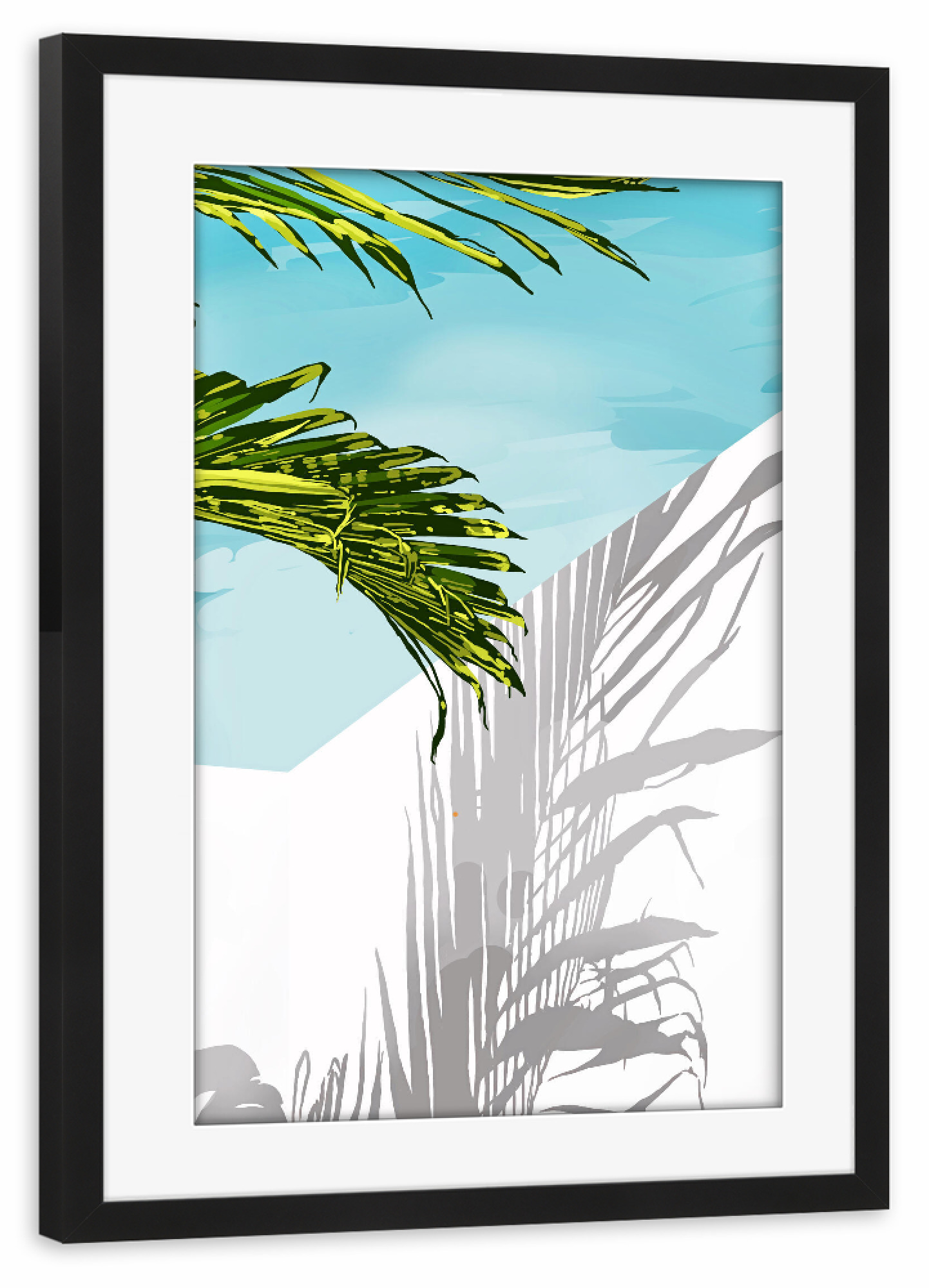Poster mit Rahmen schwarz "Palms in my backyard" artboxONE - Natur,Reise,Reise / Strand und Meer