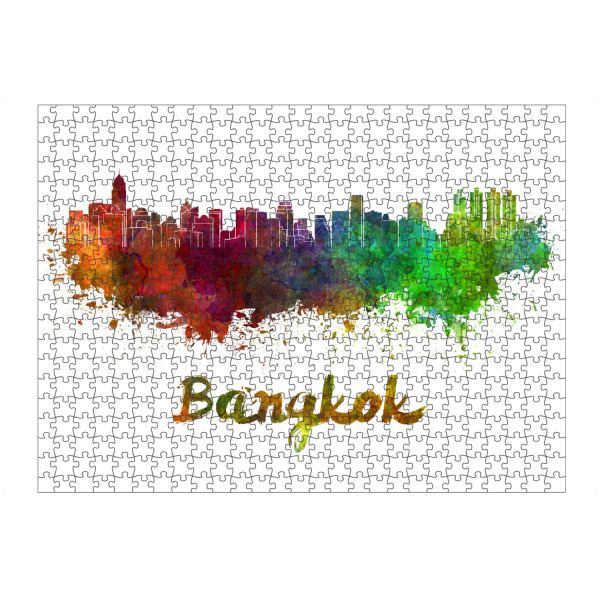 artboxONE Puzzle "BANGKOK skyline in watercolor-b" artboxONE - Städte,Reise,Abstrakt,Architektur