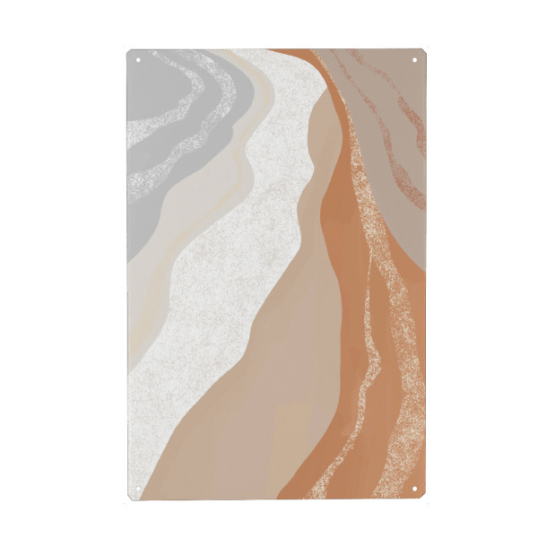 Holzbild "Abstract Sand Beach" artboxONE - Natur,Abstrakt,Geometrie - Abstract beach,Sand beach,Boho style,Boho,Bohemian,Abstract,Abstrakt,Beige