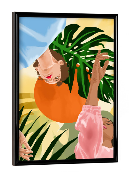 Poster mit schwarzem Rahmen "I Just Need You & Some Sunsets" artboxONE - Natur,Menschen