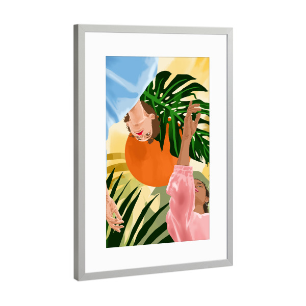 Poster mit Rahmen Silber "I Just Need You & Some Sunsets" artboxONE - Natur,Menschen
