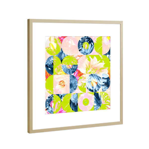 Poster mit Rahmen Gold "Cupid and Psyche" artboxONE - Floral,Abstrakt