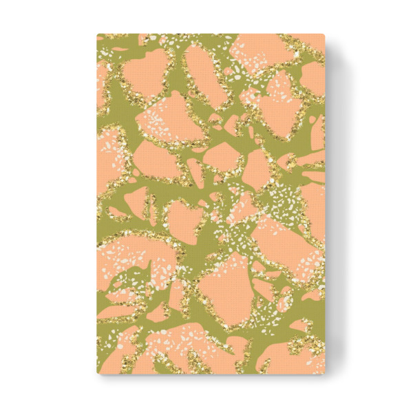 Leinwandbild "Pink And Green Terrazzo Pattern" artboxONE - Abstrakt,Geometrie,Fashion,Marmor,Festivals