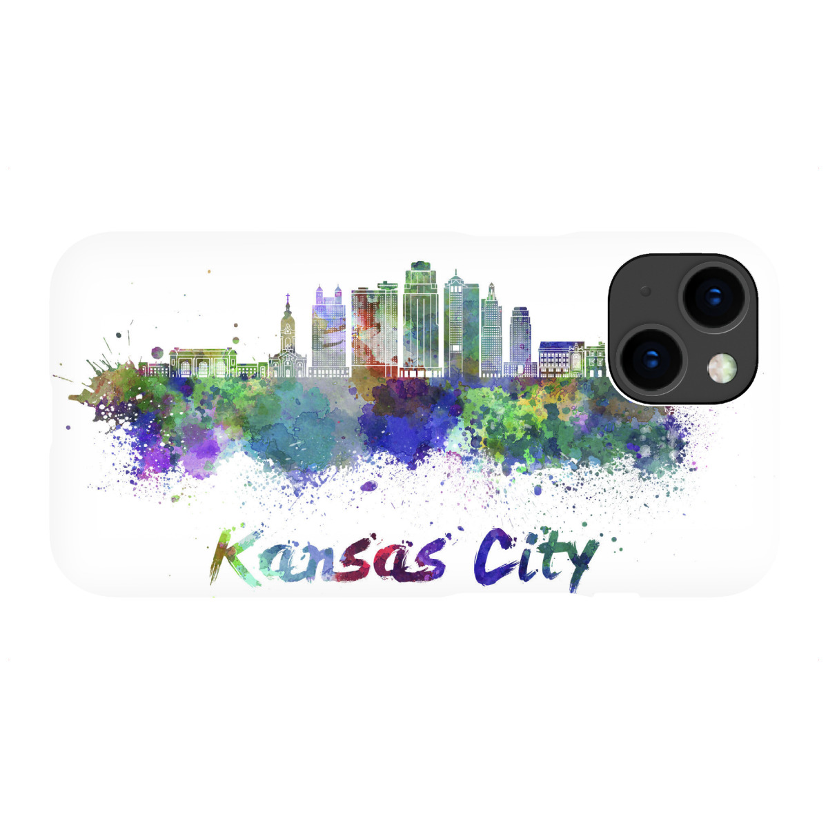 "KANSAS CITY skyline in-b"für iPhone - Premium-Case Handyhülle artboxONE