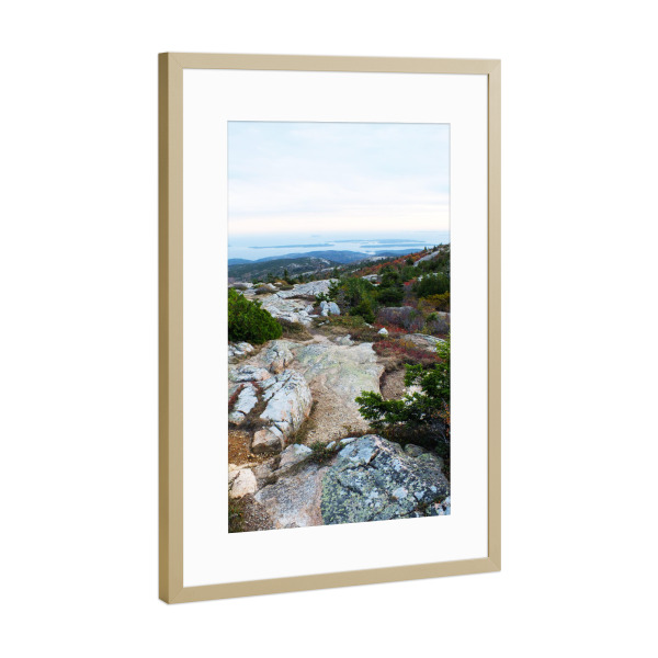 Poster mit Rahmen Gold "Mount Desert Island" artboxONE - Natur,Reise,Reise / Strand und Meer,Reise / Länder
