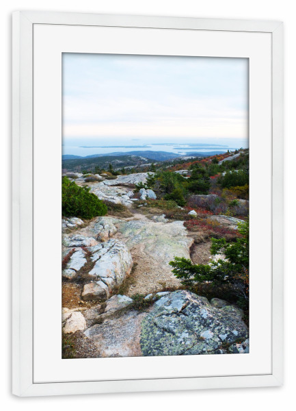 Poster mit Rahmen weiß "Mount Desert Island" artboxONE - Natur,Reise,Reise / Strand und Meer,Reise / Länder